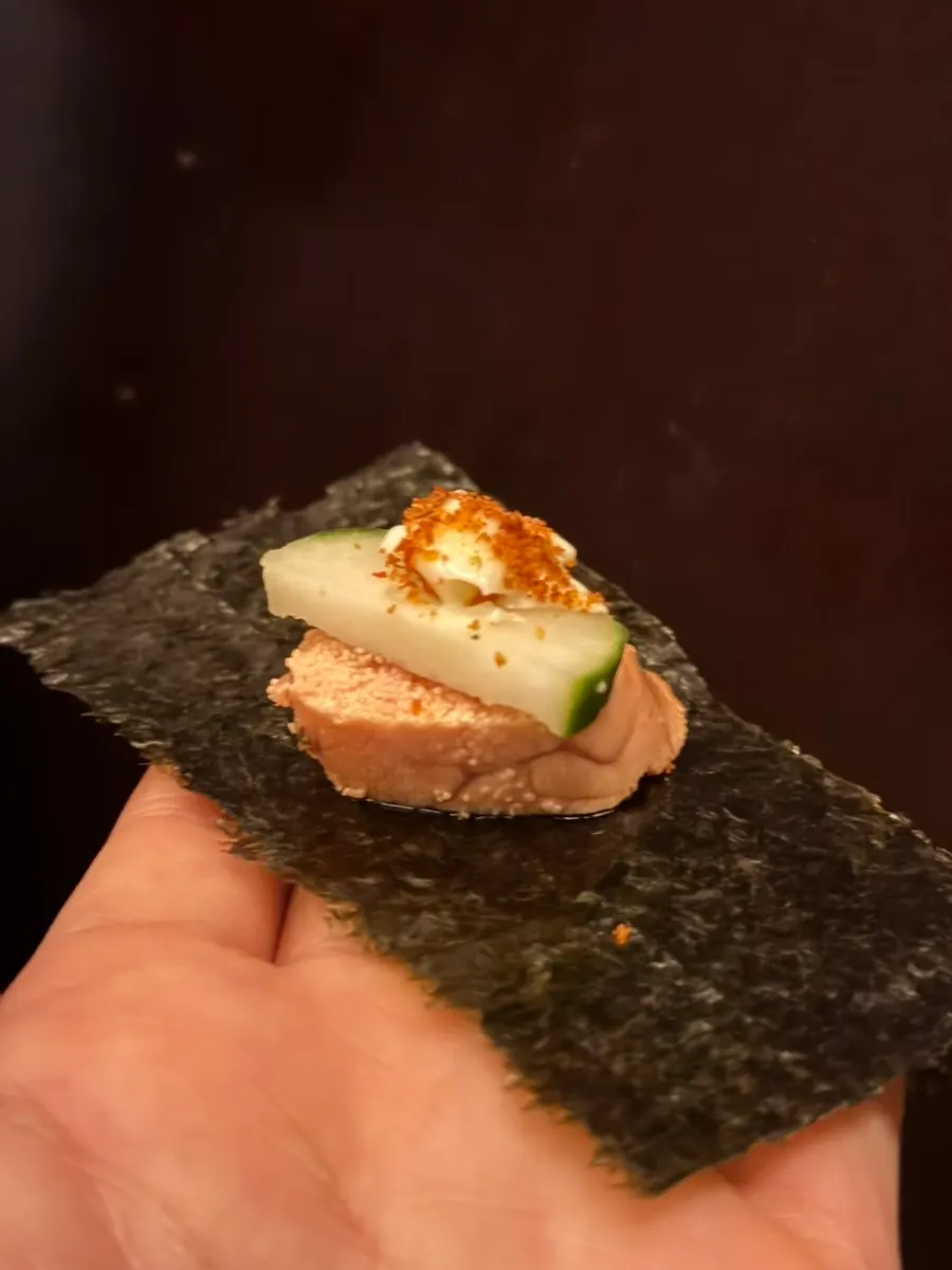 Close-up of grilled mentaiko