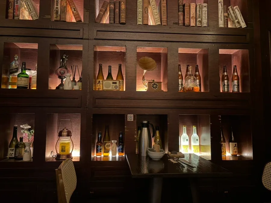Bar seats near the entrance