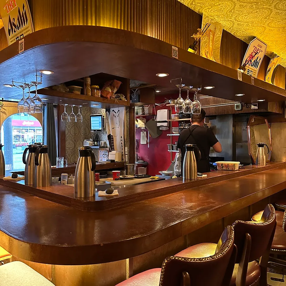 Bar table by the entrance of Nani Byeolgwan, good for solo drinking