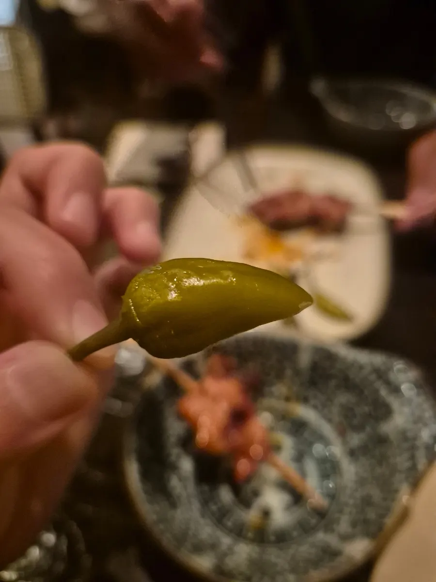 Mayonnaise sauce served with the chicken skewers