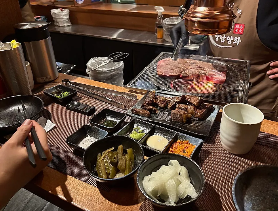 Gungchae and ssammu side dishes for lamb ribs