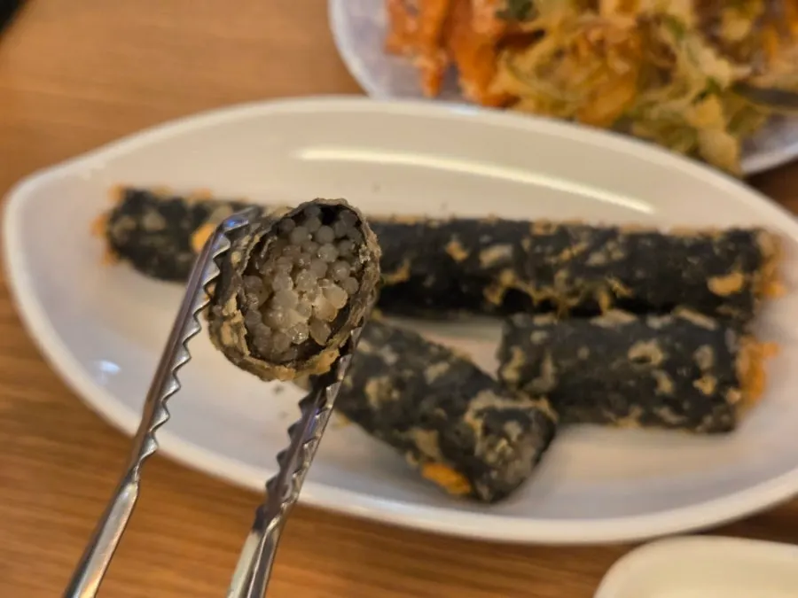 수제 김말이 형태 사진