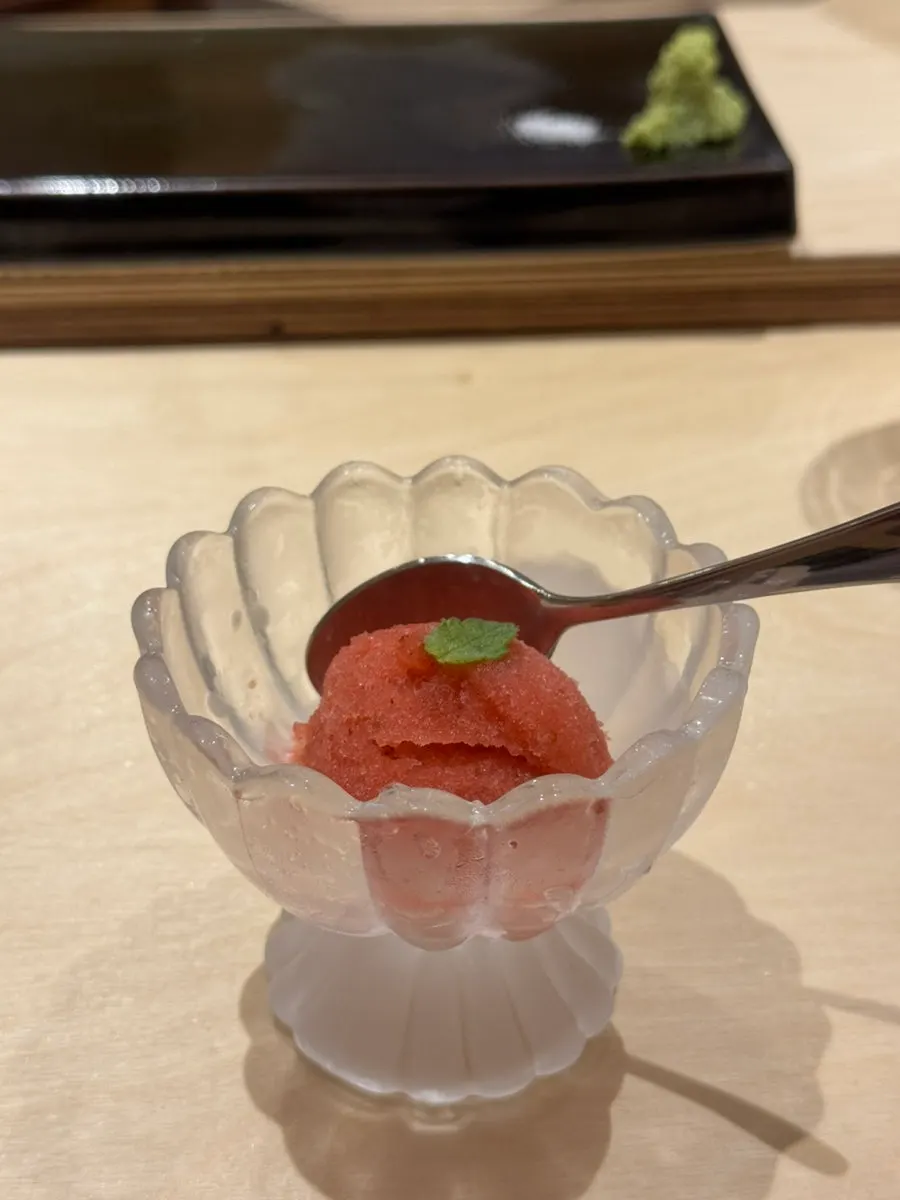 A piece of tamagoyaki with a dessert-like sweetness
