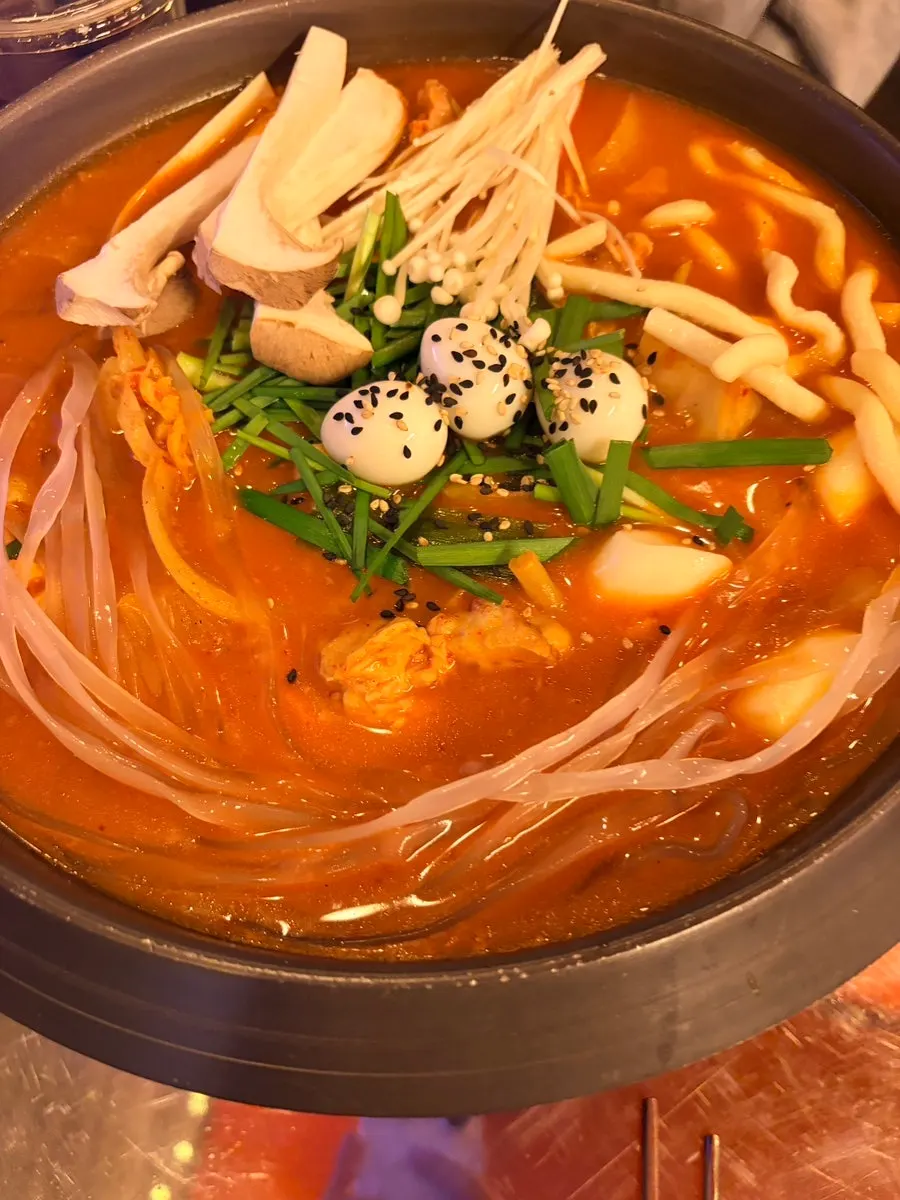 Menu listing dishes that pair well with drinks