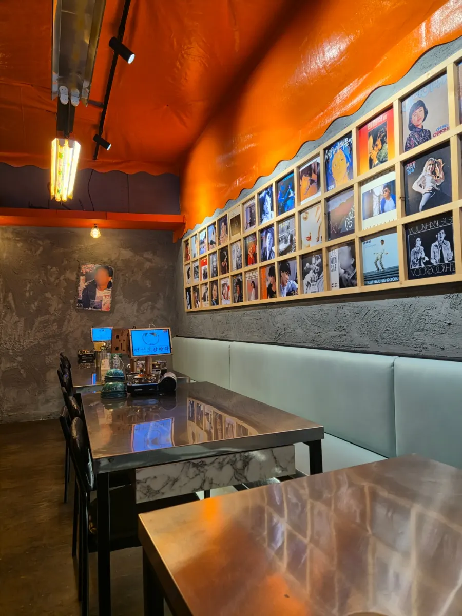 Lively interior of the pojangmacha bar