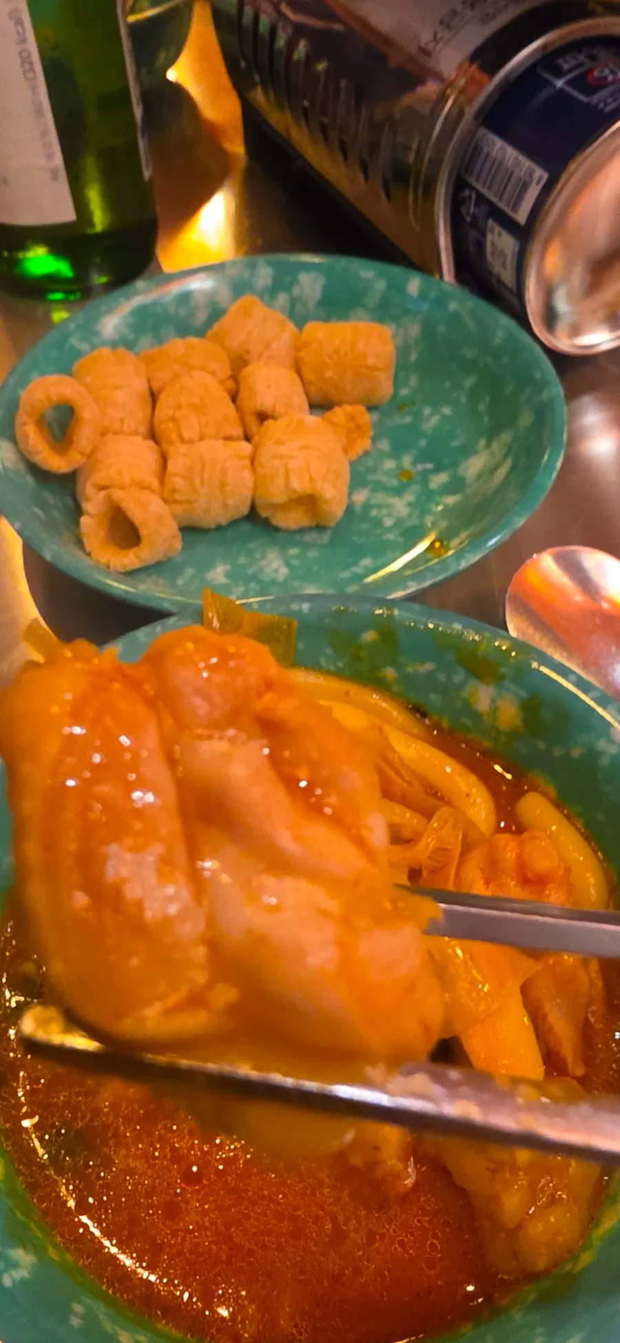 Dakdoritang simmered with jjolmyeon noodles added