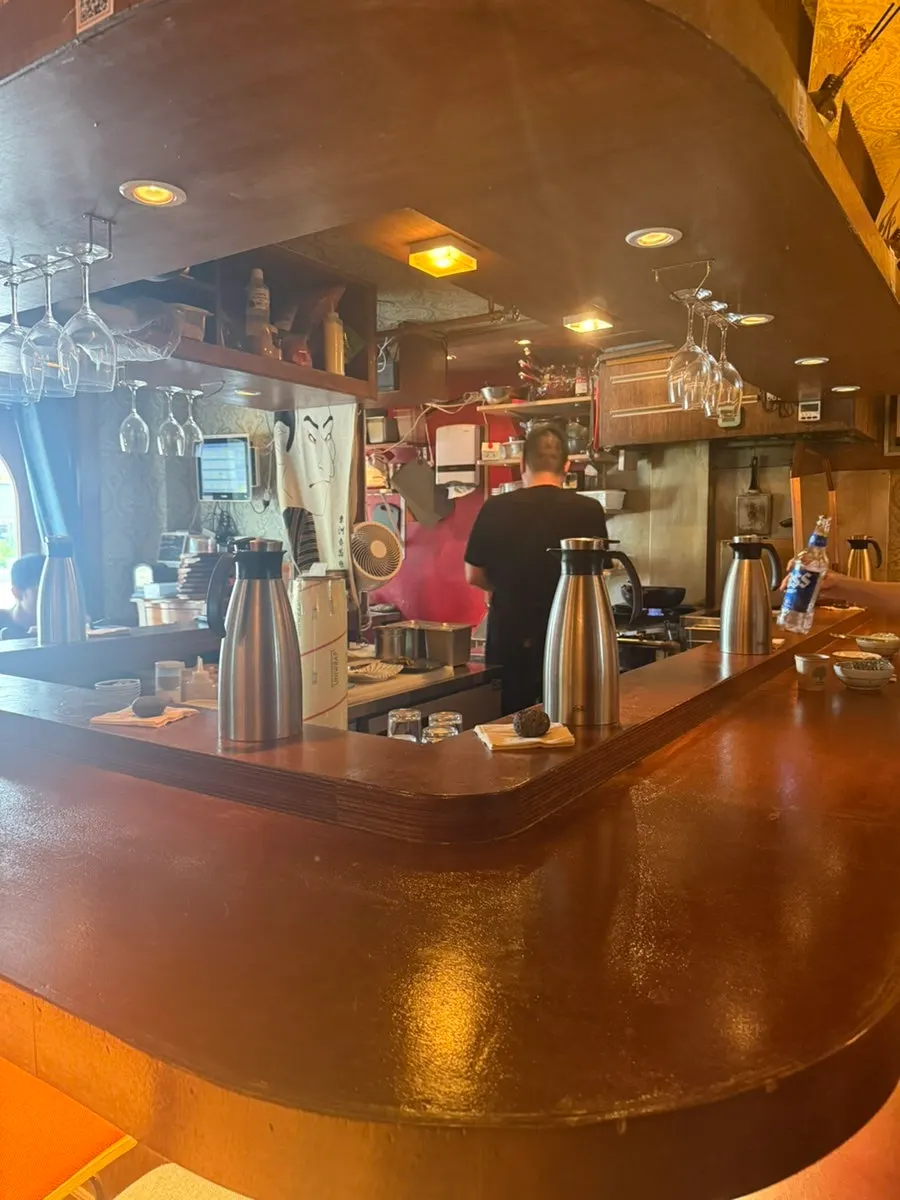 1F bar seats under soft lighting