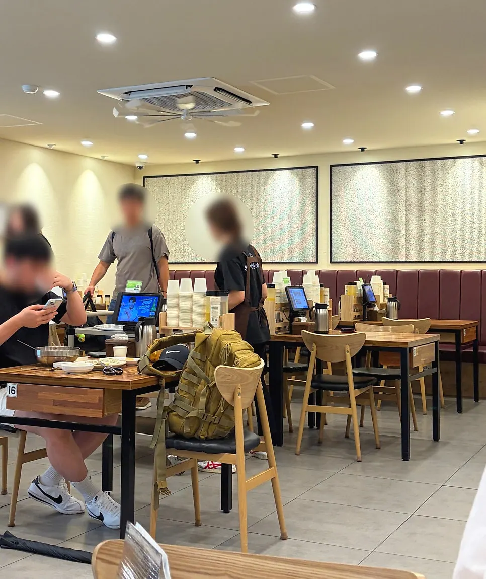Tablet ordering screen on the table