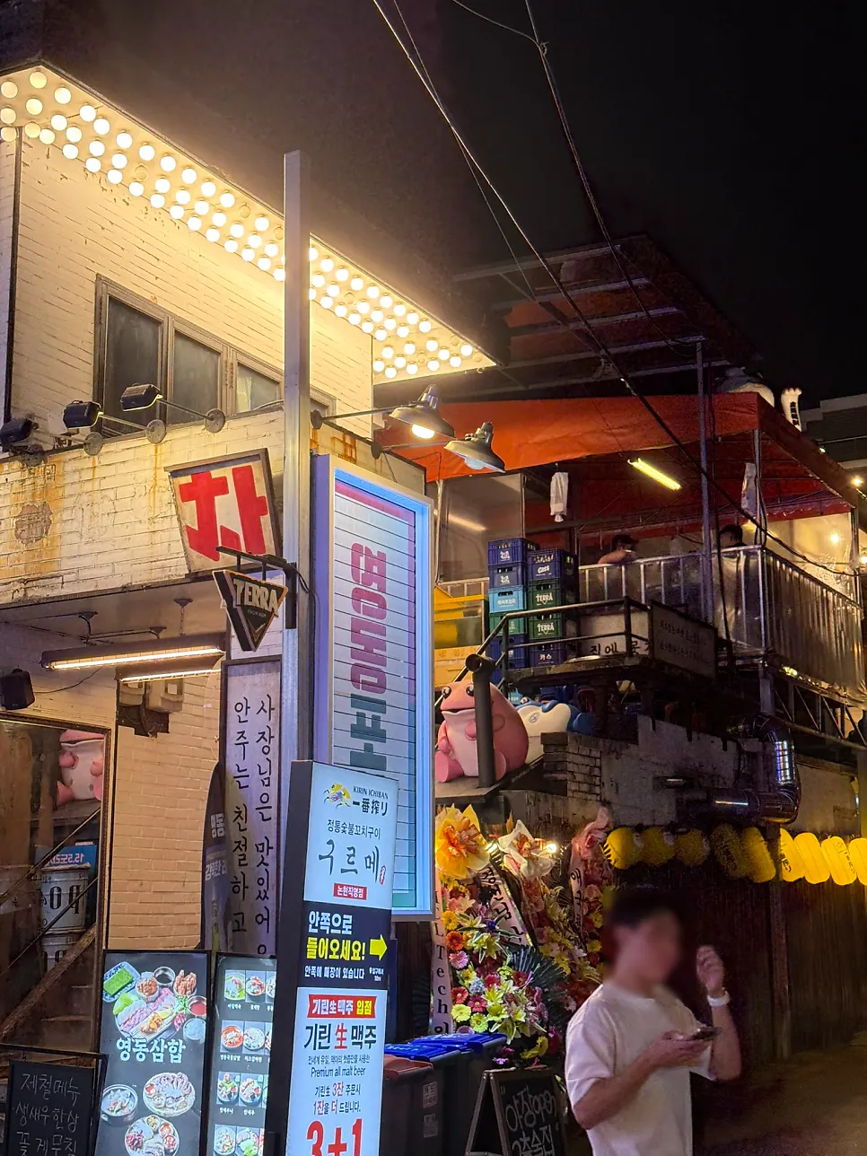 Stair entrance leading to Yeongdong Pocha’s outdoor area