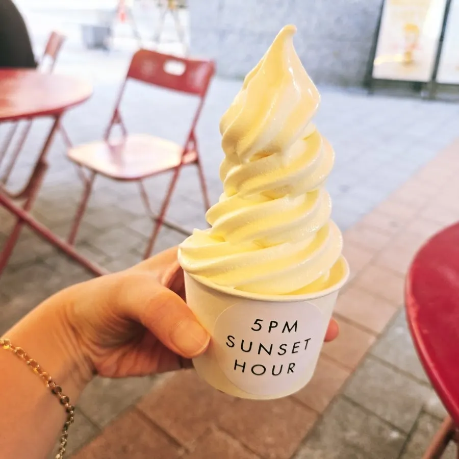 5pm sunset hour 상하목장 아이스크림 컵
