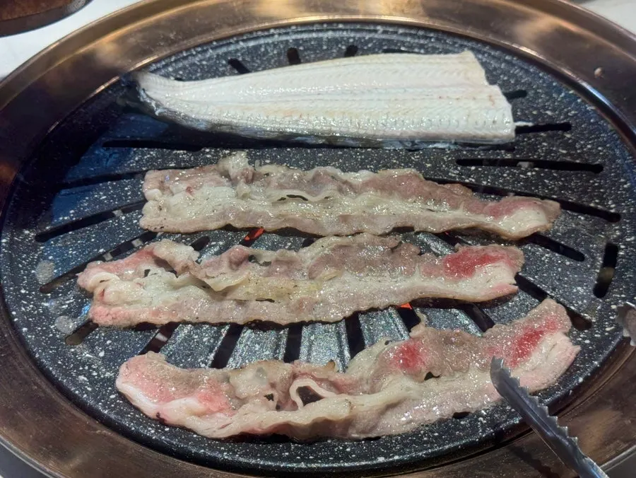 Japonica freshwater eel on the grill