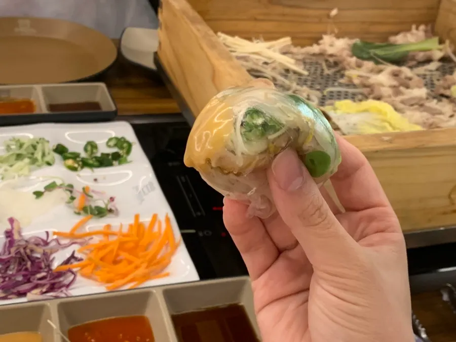 Using the ramen noodle and broth station