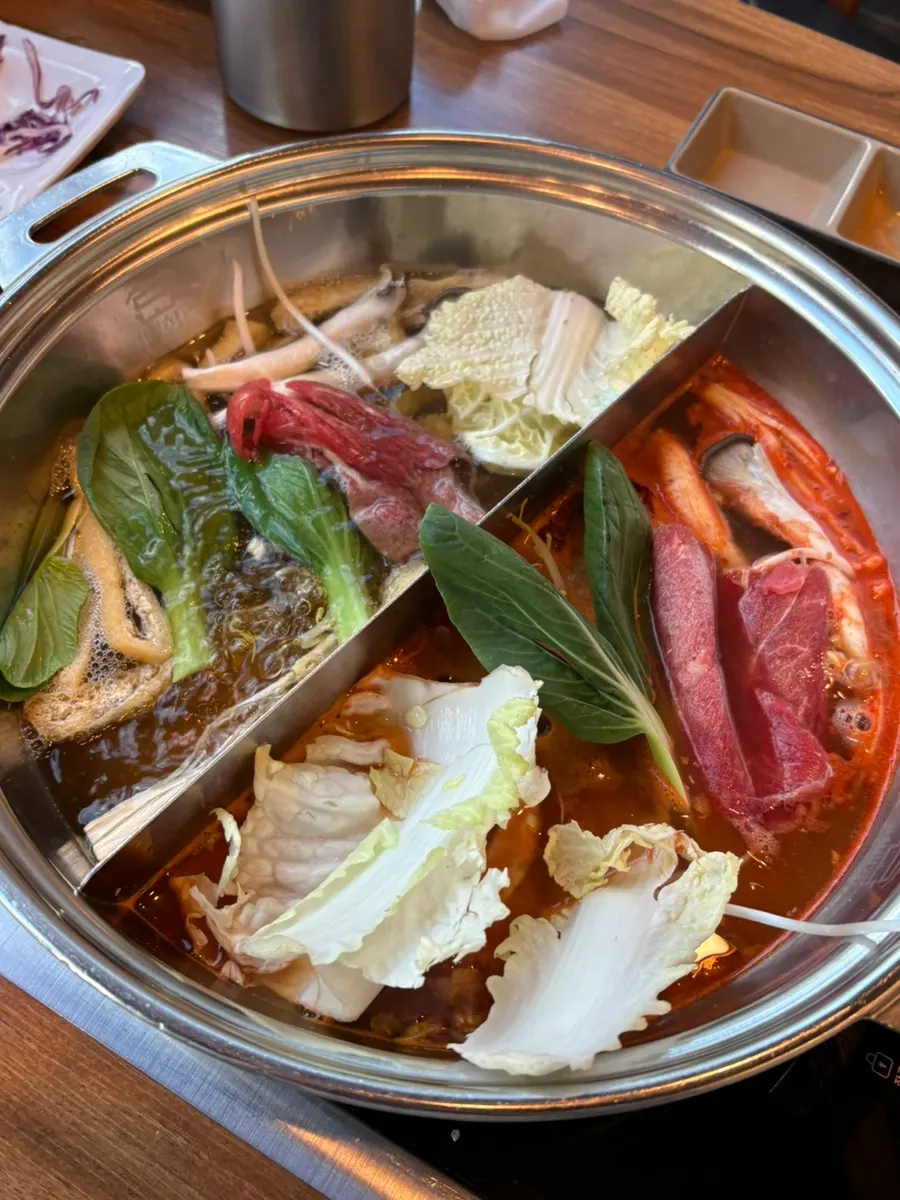 담아온 샤브샤브용 소고기와 채소