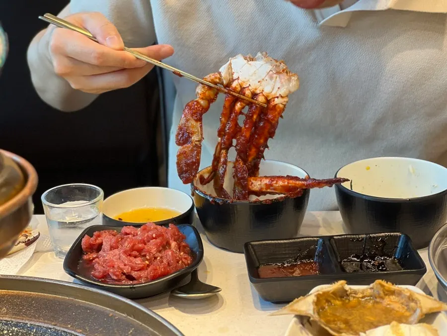 A세트에 함께 나온 육회