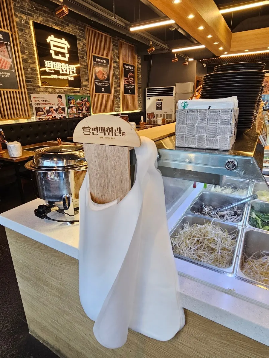 Self-serve bar prepared with assorted ingredients