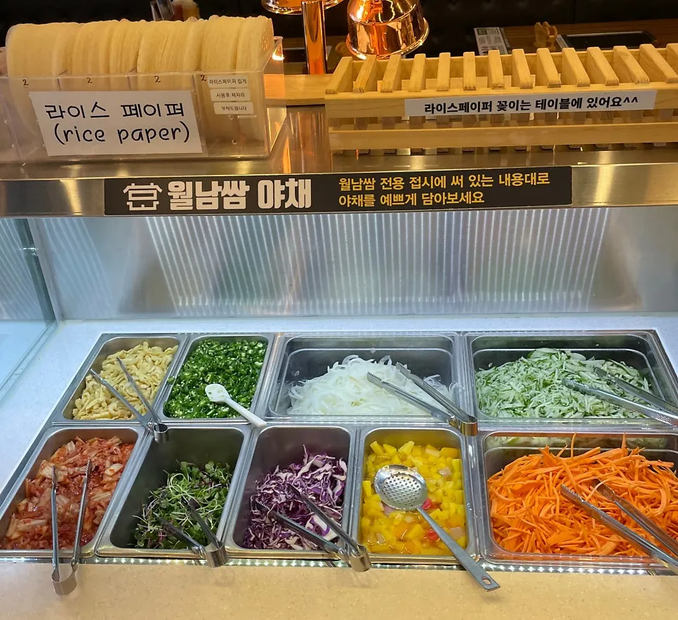 Vietnamese rice-paper rolls and shabu-shabu meal selection