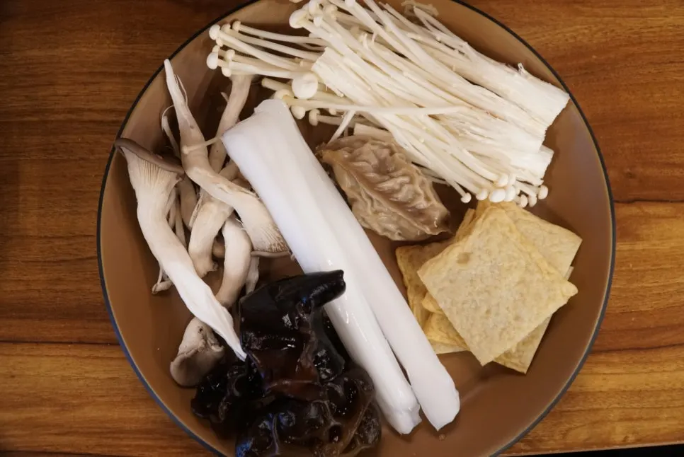 Plate of beef for shabu-shabu