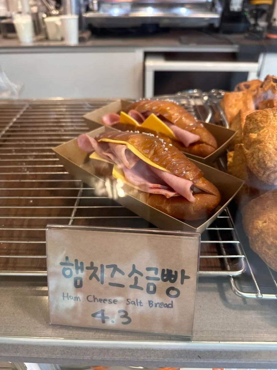 Display of assorted bread and desserts