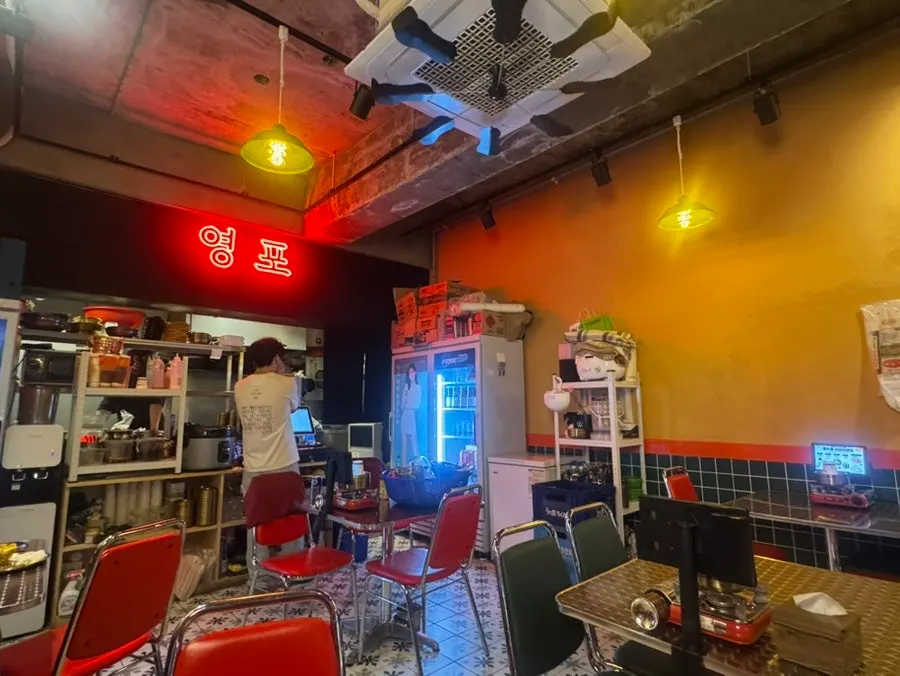 Indoor hall seating at Yeongpo
