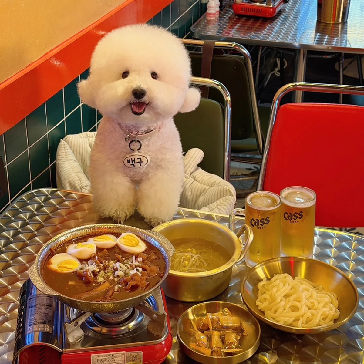 Signature boneless dakbal soup at Yeongpo, a bar in Sinjungdong, Bucheon