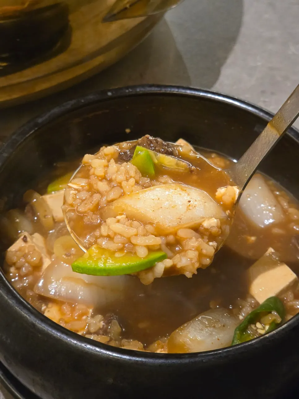 서비스로 나온 된장술밥