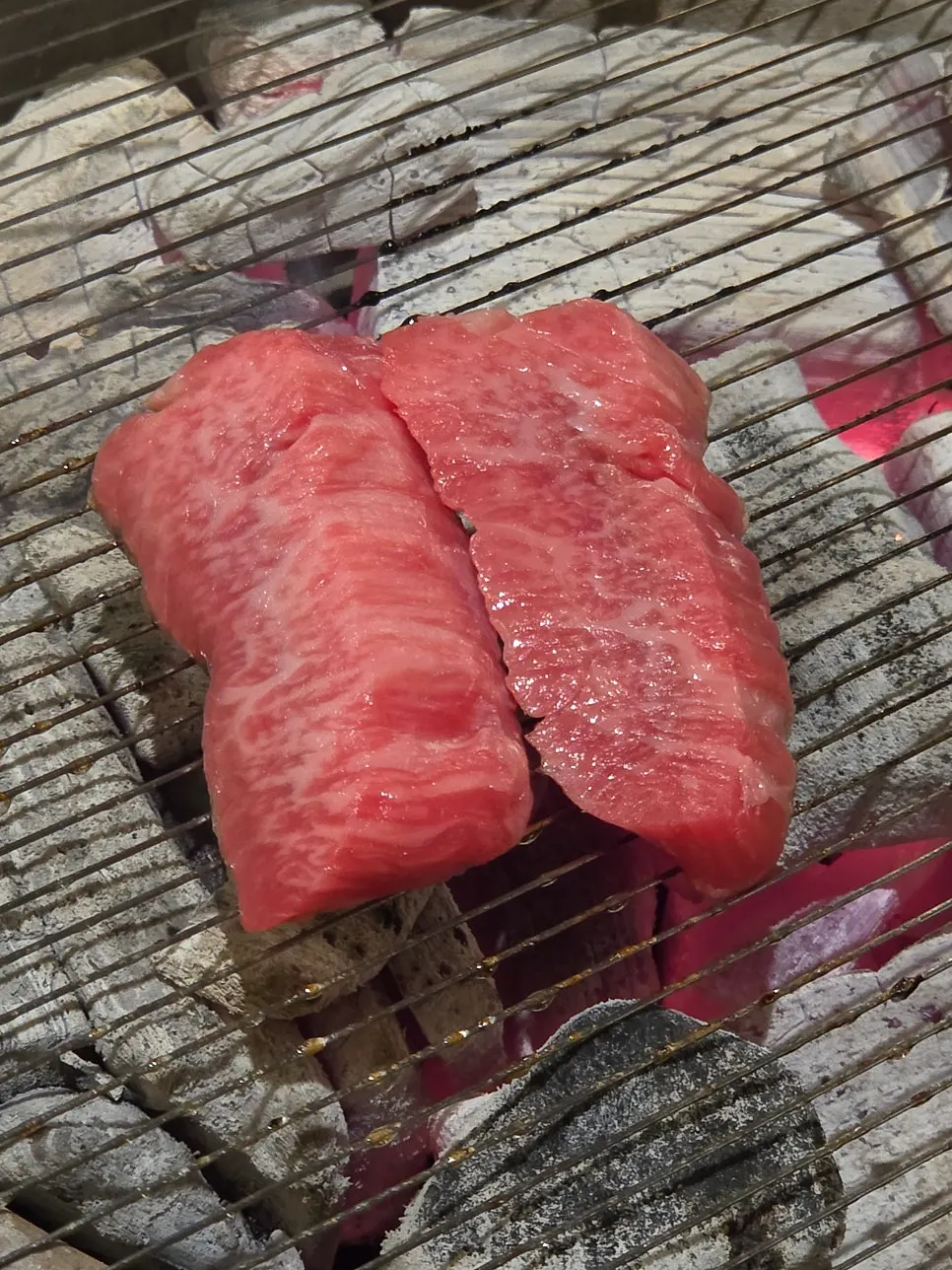 화로에 올린 업진살과 치마살