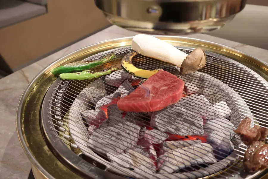 A perfectly grilled piece of hanwoo