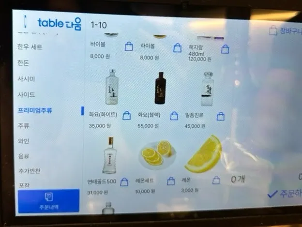 Table setting at Yeongpo Hwa-ro Ingye Branch