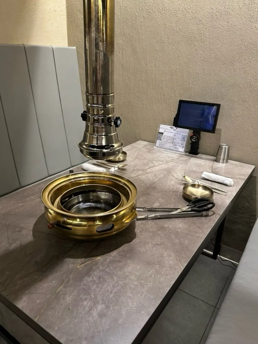 Ordering kiosk attached to the table at Yeongpo Hwa-ro