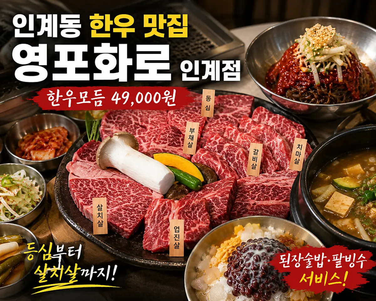 영포화로 인계점 한우 상차림