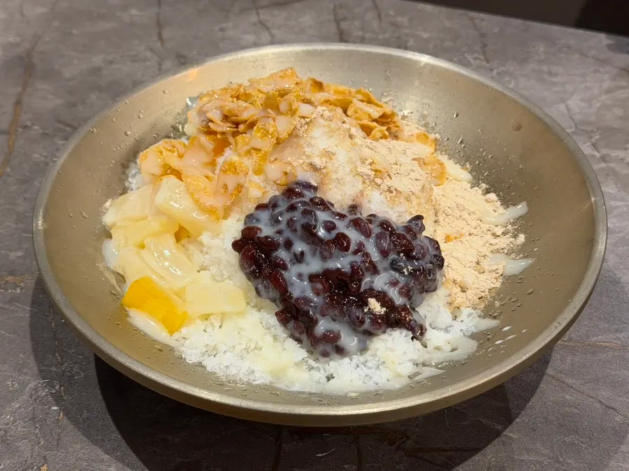 식사 마무리 후 테이블 상차림
