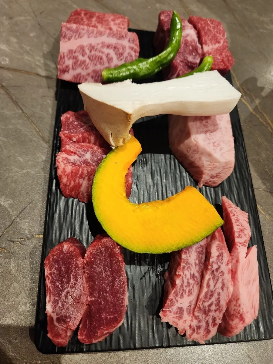 Myeongi namul and grilled Sinan salt among side dishes