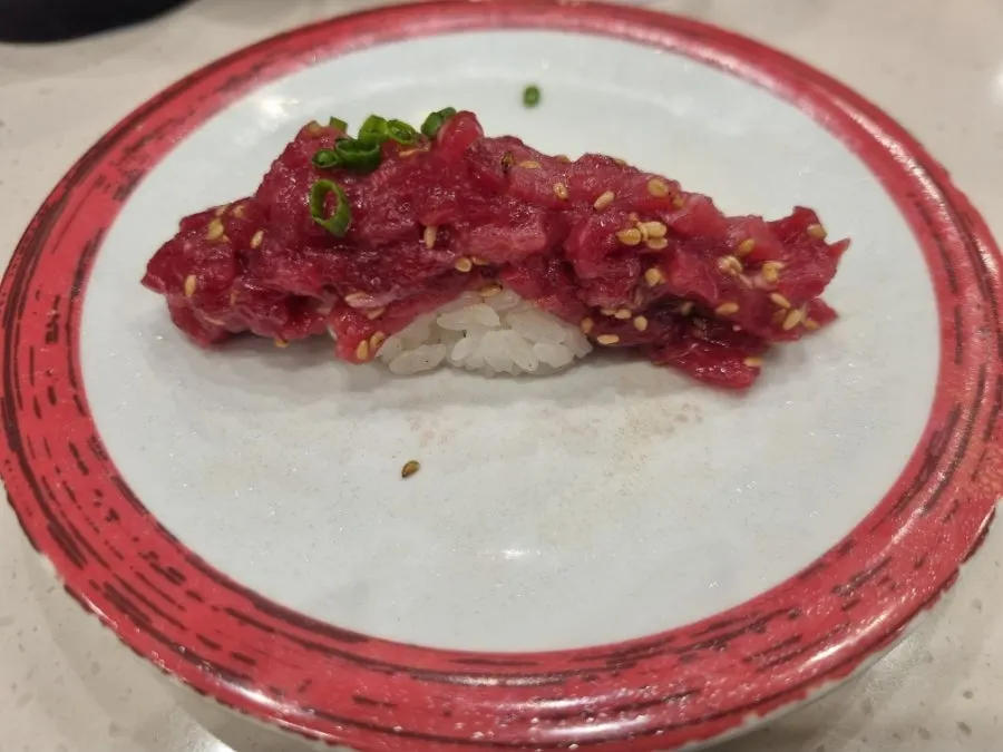 Stack of empty sushi plates
