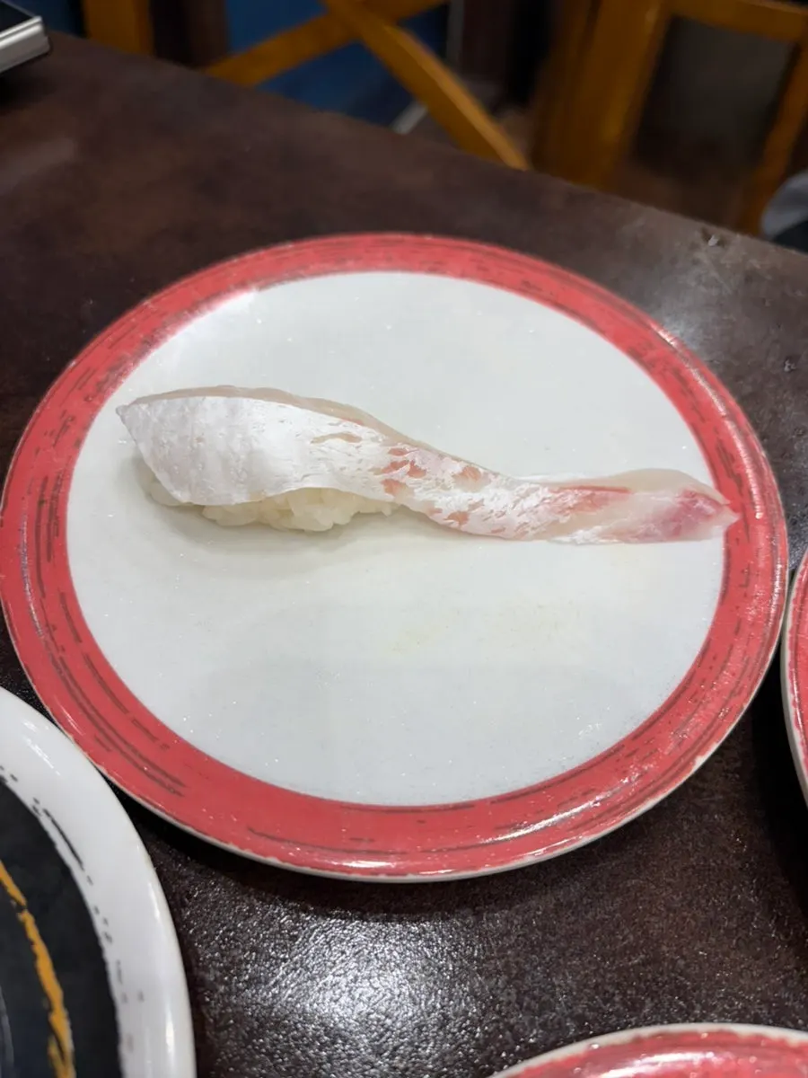A variety of sushi plates chosen at the flat price