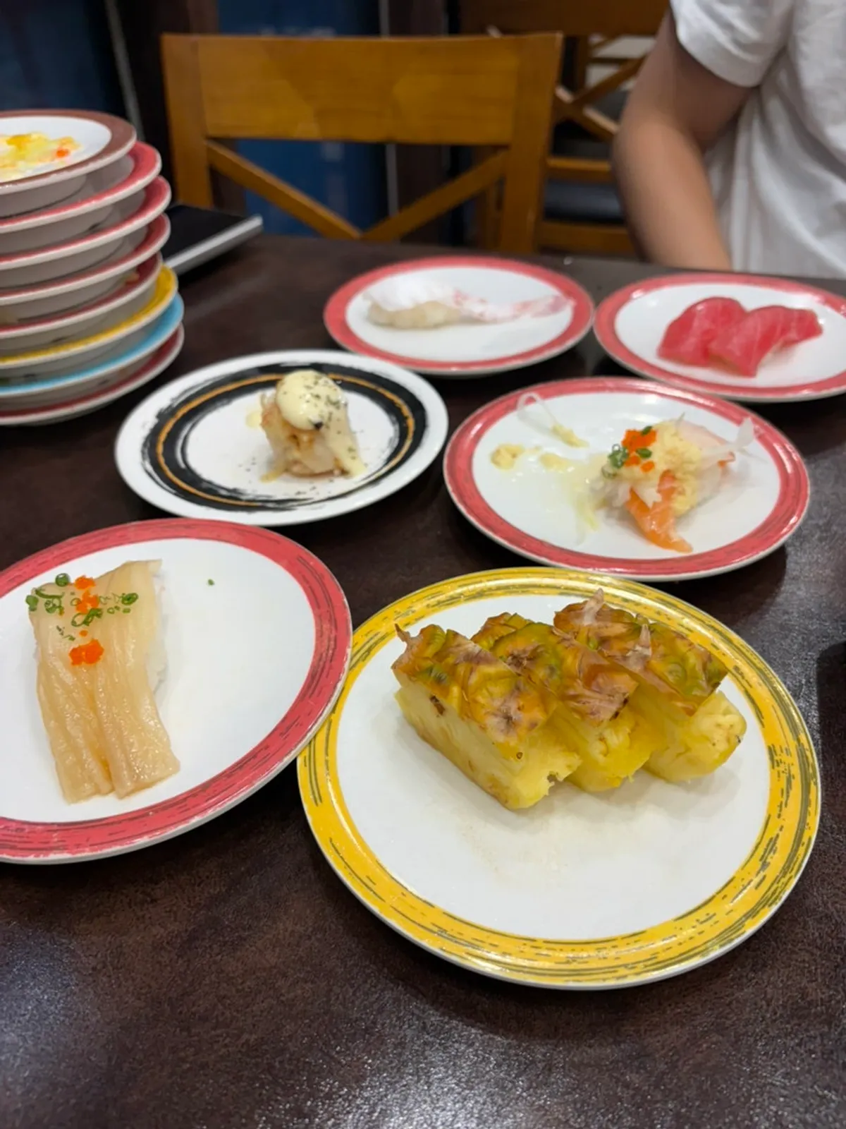 A plate of sushi eaten at Teukbyeolhan Chobap