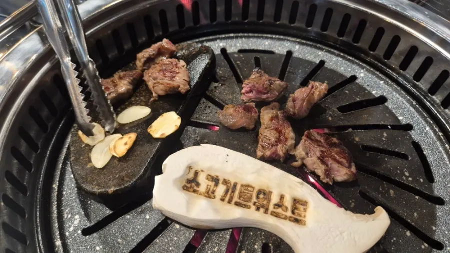 A piece of grilled beef