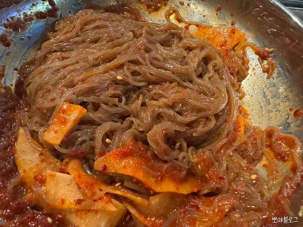 Cool naengmyeon ordered as an extra