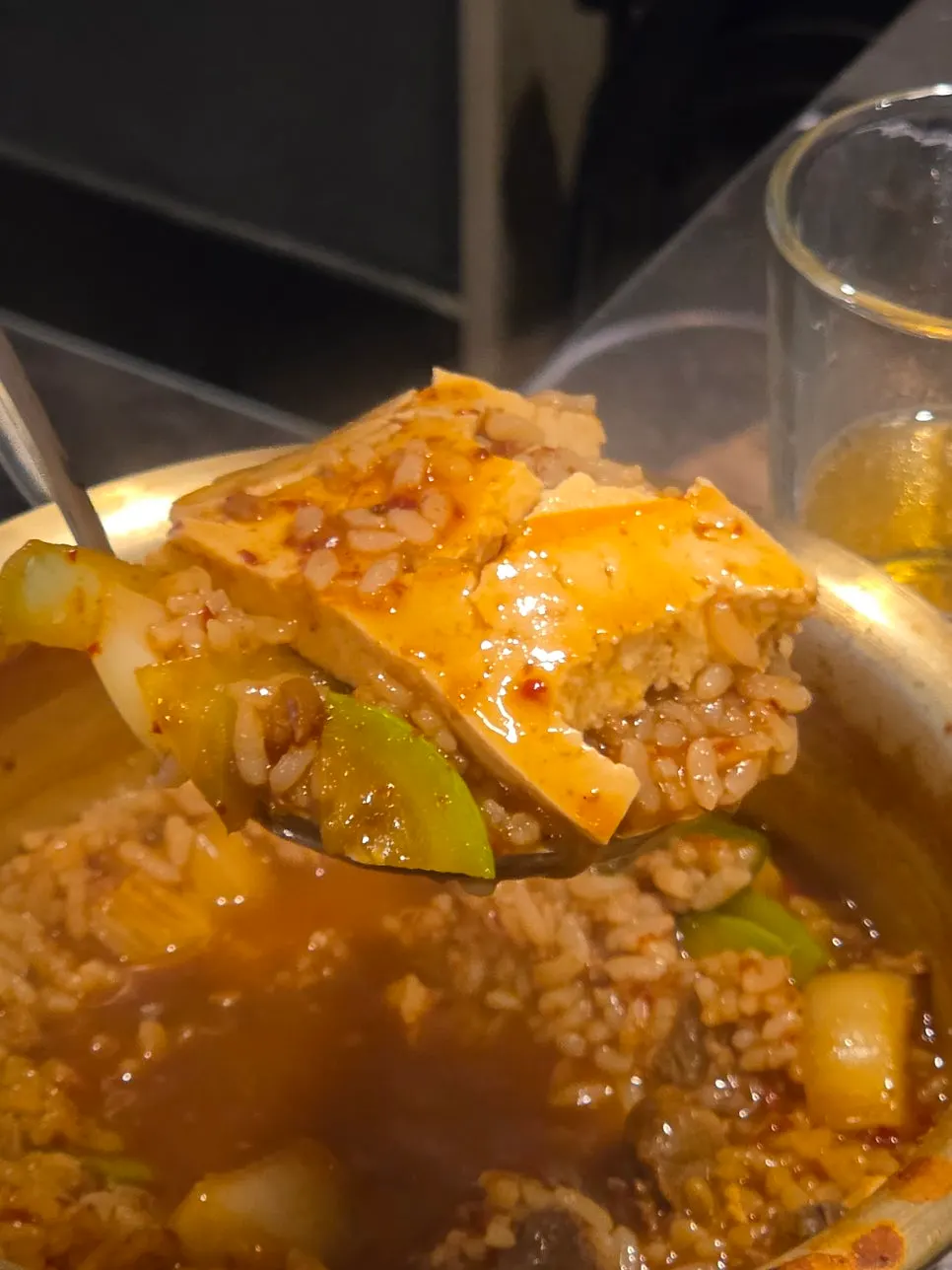 라면그릇에 끓여 나온 된장술밥