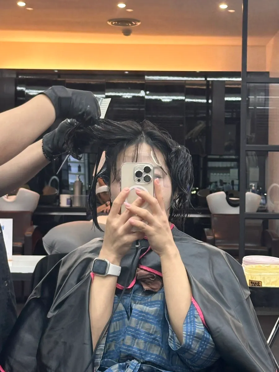 Volume perm treatment proceeding step by step