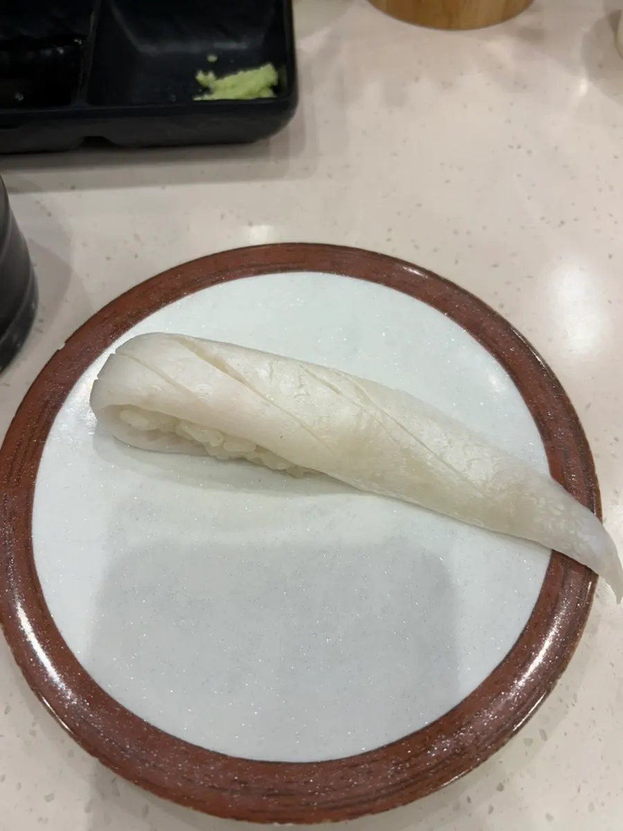 A plate of flounder fin sushi