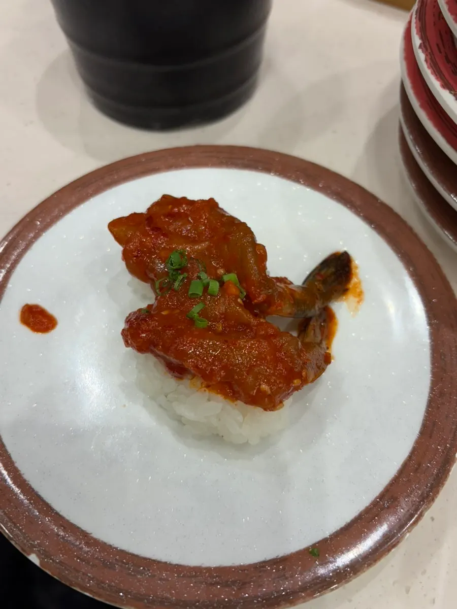 Freshly fried shrimp tempura on a plate