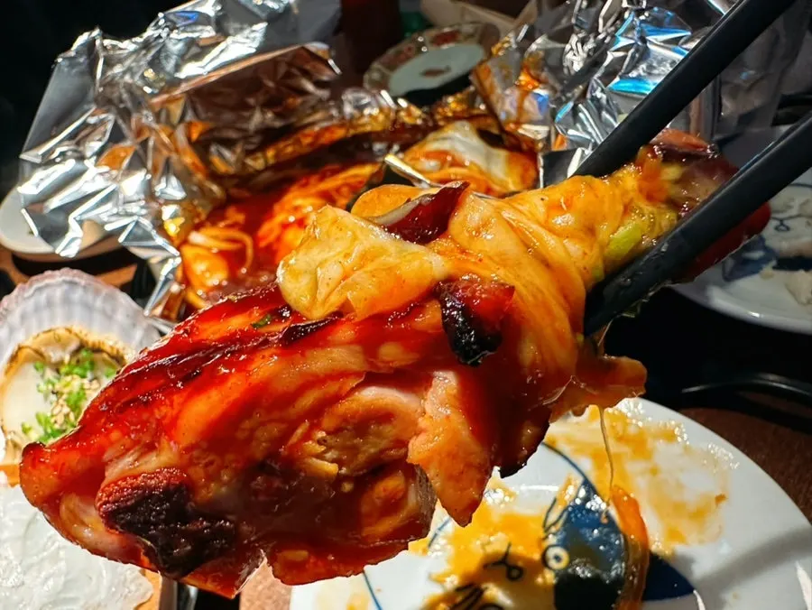 Spicy Susan Chicken Barbecue topped with cheese