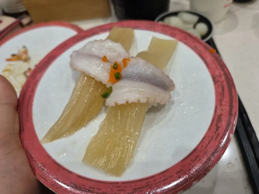 Egg-shrimp-cheese sushi at Teukbyeolhan Chobap