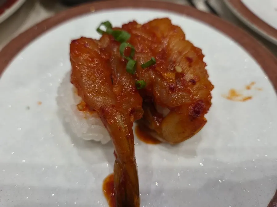 Soft-textured beef sushi