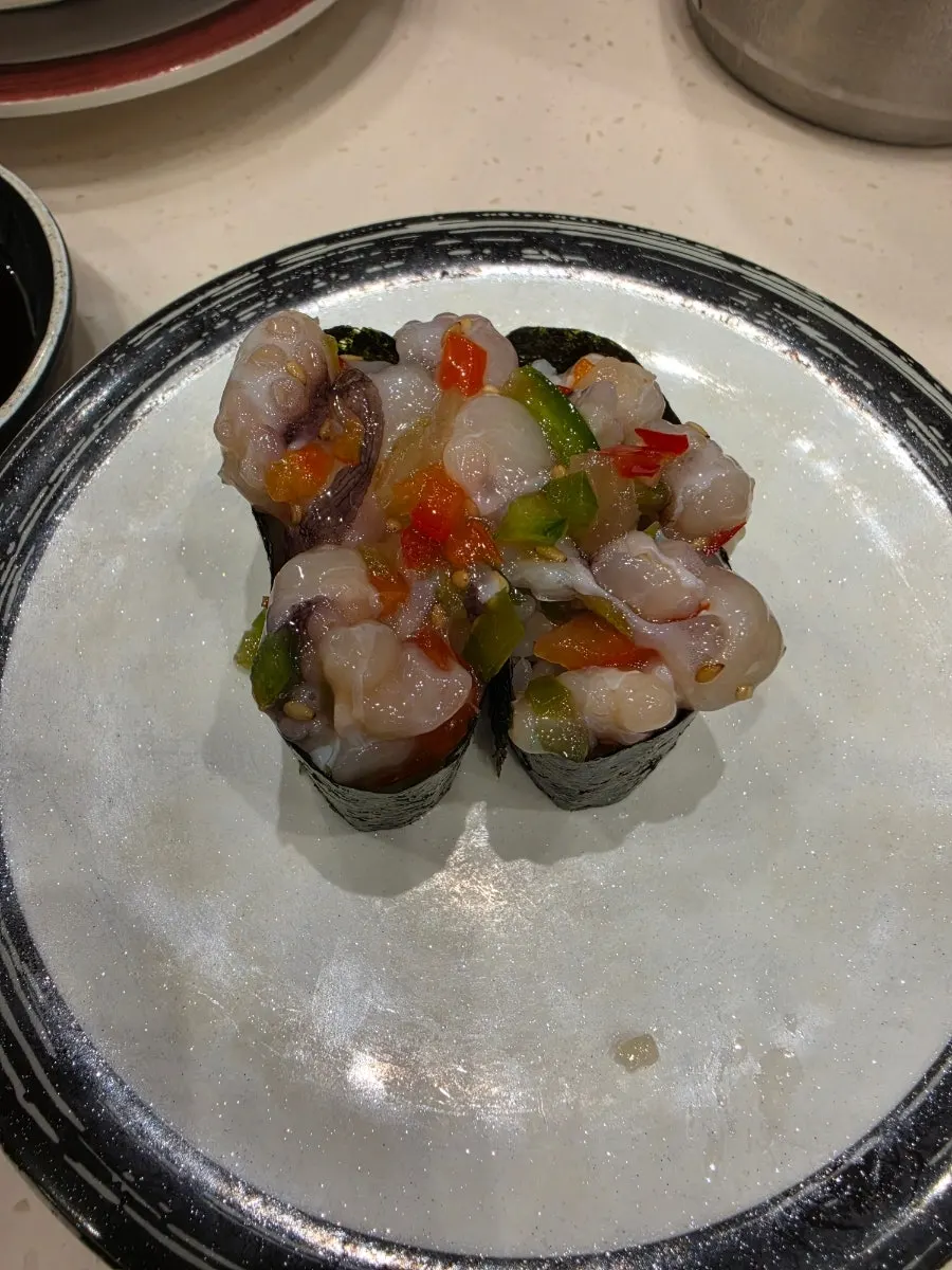 타코와사비 초밥 접시
