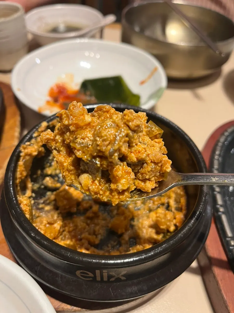밥 위에 올린 강된장