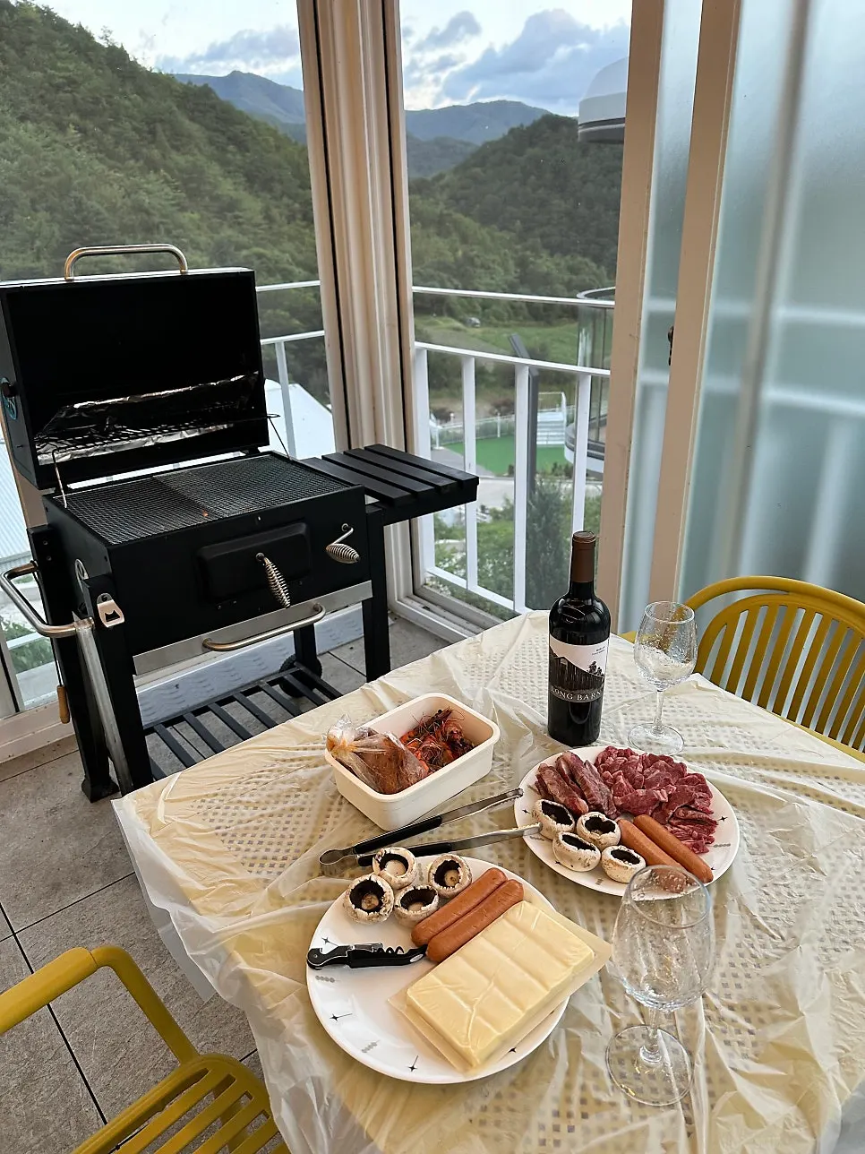 Ingredients prepared for the private barbecue