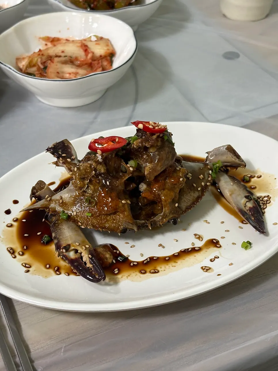 풍수원 식당 씨간장 간장게장 상차림