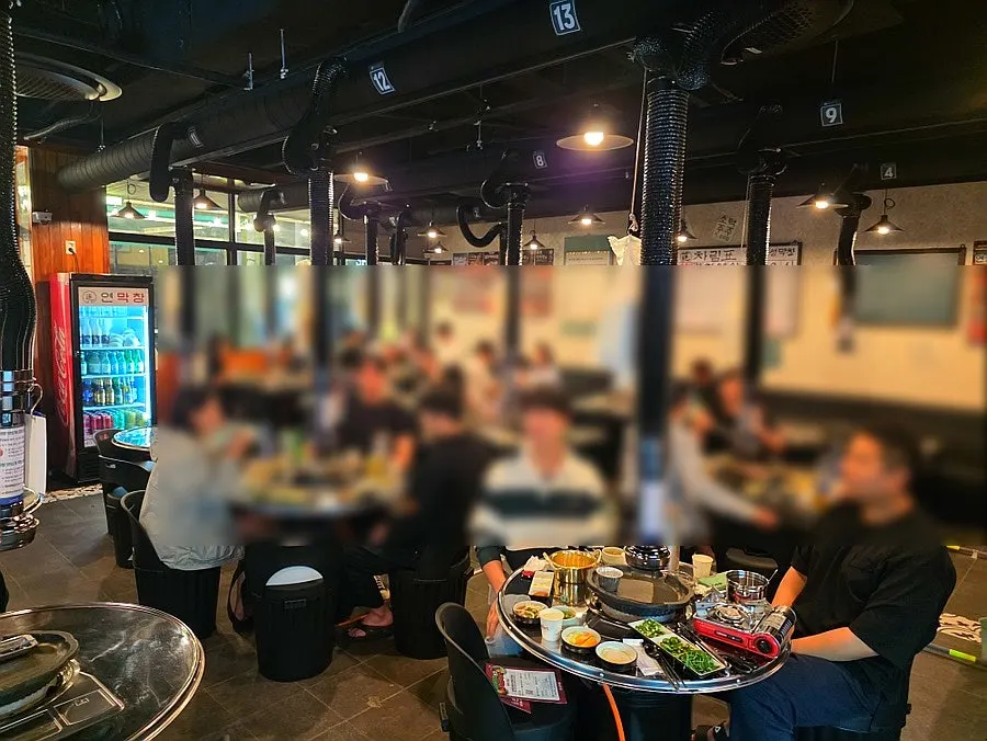 연막창 단계점 입구와 간판