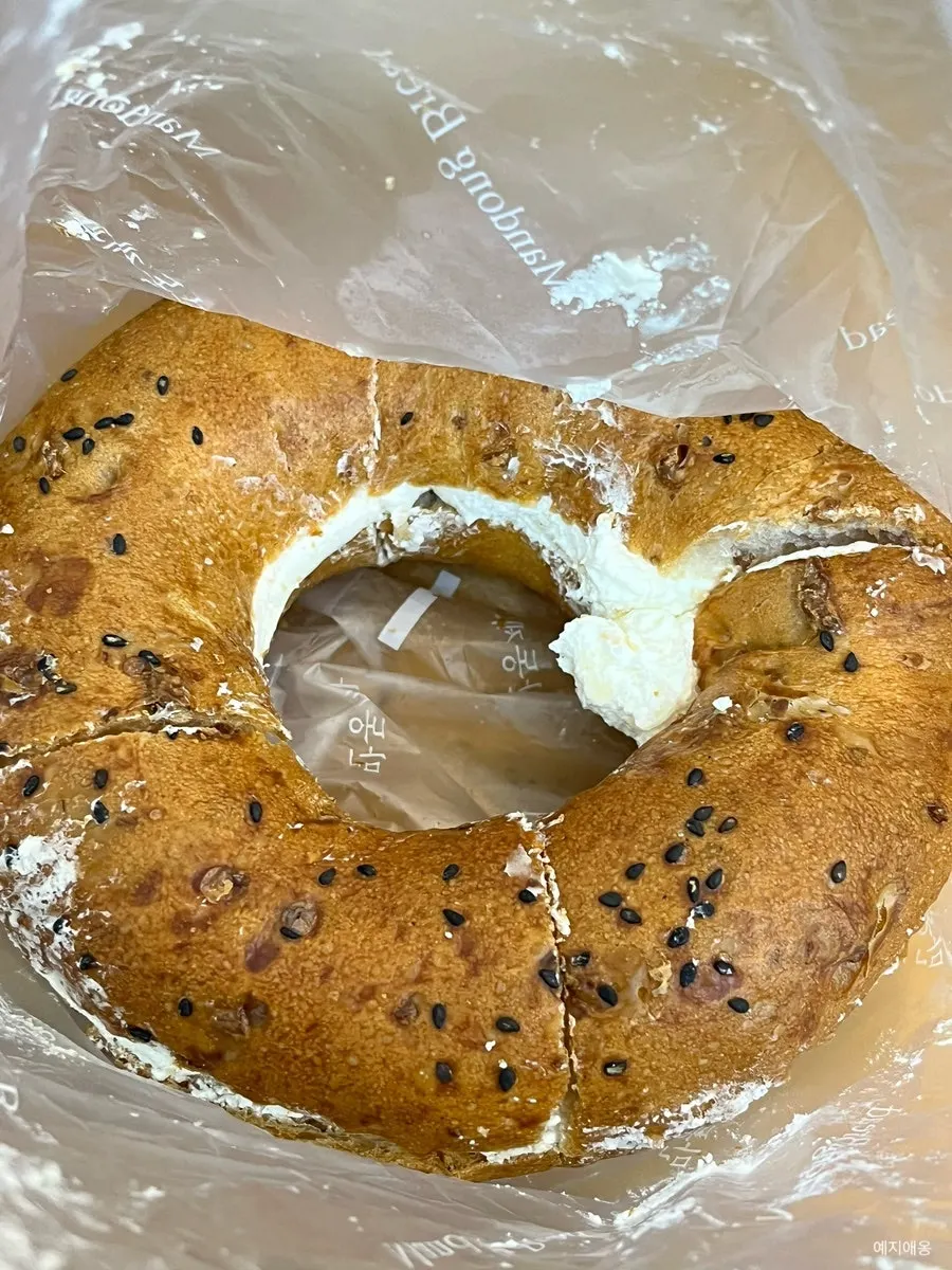 Onion Bagel with onion cream cheese